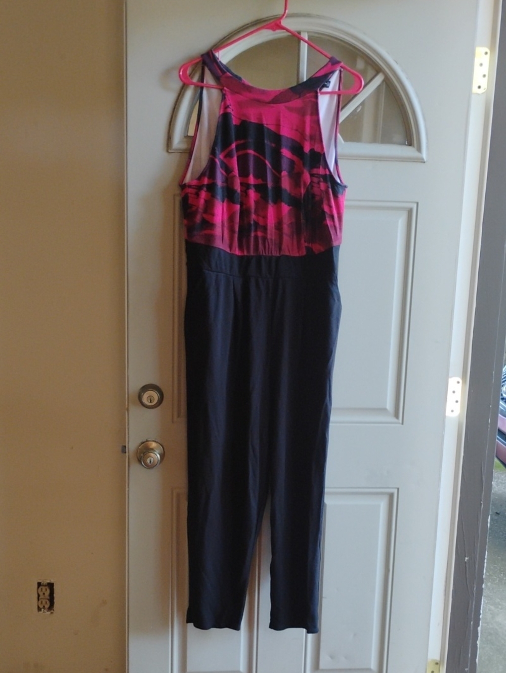 torrid Red & Black Patterned Tank Jumpsuit